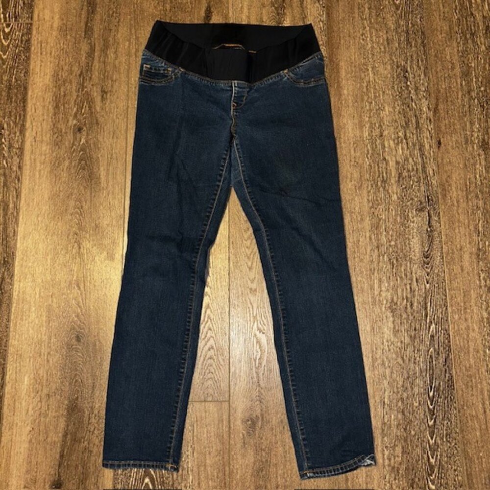 Old Navy Maternity Womens Size 10 Regular Low Skinny Dark Wash Jeans